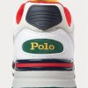 Weiß / Marineblaue Ralph Lauren Trackster 200 Sneakers für Herren