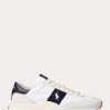 Weiß / Marineblaue Ralph Lauren Train 89 Wildleder- und Oxford-Sneaker für Herren