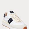 Weiß / Marineblaue Ralph Lauren Train 89 Wildleder- und Oxford-Sneaker für Herren