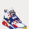 Weiß / Royalblaue Ralph Lauren PS100 High-Top-Sneaker für Herren