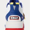 Weiß / Royalblaue Ralph Lauren PS100 High-Top-Sneaker für Herren