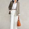 Weiße Chinohose mit weitem Bein für Damen von Ralph Lauren Weiße Chinohose mit weitem Bein für Damen von Ralph Lauren