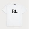 Weiße Damen Ralph Lauren Rl Logo Jersey T Shirts