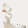 Weiße Espadrilles aus Nappaleder „Paislee Eyelet“ von Ralph Lauren für Damen