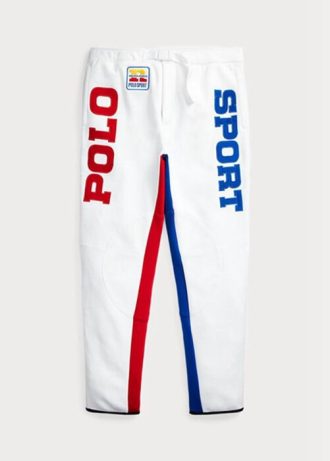 Weiße Fleecehose im Farbblockdesign von Ralph Lauren Polo Sport für Herren
