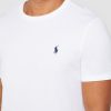 Weiße Herren Ralph Lauren Custom Slim Fit Baumwoll-T-Shirts