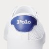 Weiße Herren-Sneakers „Nelson“ von Ralph Lauren aus Mesh mit Lederbesatz