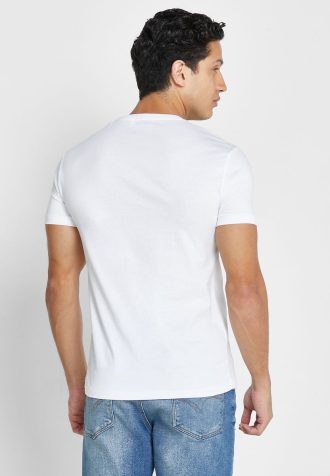 Weiße Herren-T-Shirts mit Rundhalsausschnitt und Logo von Ralph Lauren