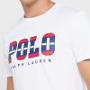 Weiße Herren-T-Shirts mit Rundhalsausschnitt und Logo von Ralph Lauren