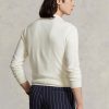 Weiße Herrenpullover aus strukturierter Baumwolle von Ralph Lauren in Slim Fit