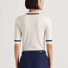 Weiße Kurzarmpullover aus Seidenmischung von Ralph Lauren für Damen