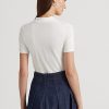 Weiße Poloshirts aus Jersey von Ralph Lauren für Damen