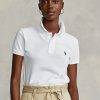 Weiße Poloshirts aus Mesh im Classic Fit von Ralph Lauren für Damen