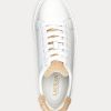 Weiße Ralph Lauren Angeline IV Action Leder-Sneakers für Damen