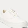 Weiße Ralph Lauren Bryn Leder-Sneakers für Damen