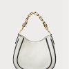 Weiße Ralph Lauren Charli-Schultertaschen aus Leder für Damen