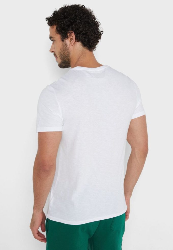 Weiße Ralph Lauren Essential T-Shirts mit Rundhalsausschnitt für Herren