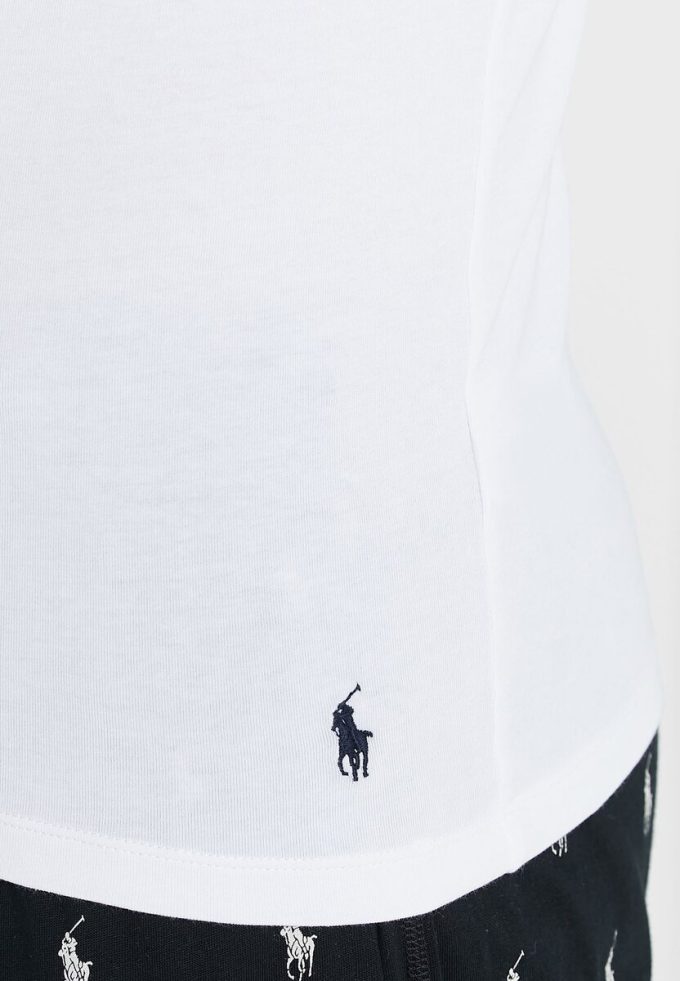 Weiße Ralph Lauren Essential T-Shirts mit Rundhalsausschnitt im 2er-Pack für Herren