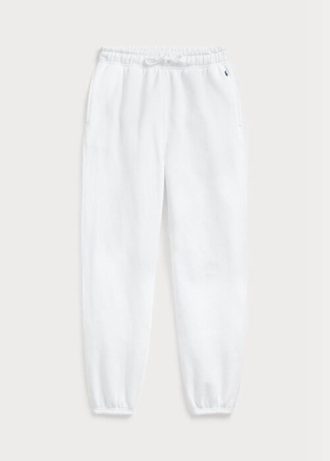 Weiße Ralph Lauren Fleece-Sporthose für Damen