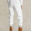 Weiße Ralph Lauren Fleece-Sporthose für Damen