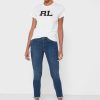 Weiße Ralph Lauren Graphic Rundhals-T-Shirts für Damen