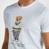 Weiße Ralph Lauren Graphic T-Shirts mit Rundhalsausschnitt für Herren