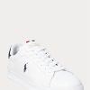Weiße Ralph Lauren Heritage Court II Leder-Sneaker für Herren