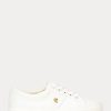 Weiße Ralph Lauren Janson II Canvas-Sneaker für Damen