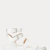 Weiße Ralph Lauren Kayleen Sandalen aus Nappaleder für Damen