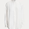 Weiße Ralph Lauren Leinenhemden im Relaxed Fit für Damen