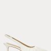 Weiße Ralph Lauren Lolah Slingback-Pumps aus Nappaleder für Damen