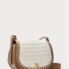 Weiße Ralph Lauren Polo ID Häkelhandtasche für Damen