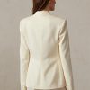 Weiße Ralph Lauren Safford Blazer aus Wollgabardine für Damen