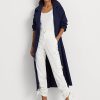 Weiße Ralph Lauren Shantung Cargohose für Damen