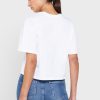 Weiße Ralph Lauren T-Shirts mit Rundhalsausschnitt und Grafik für Damen