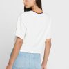 Weiße Ralph Lauren T-Shirts mit Rundhalsausschnitt und Grafik für Damen