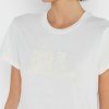Weiße Ralph Lauren T-Shirts mit Rundhalsausschnitt und Grafik für Damen