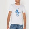 Weiße Ralph Lauren T-Shirts mit Rundhalsausschnitt und Print für Herren