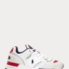Weiße Ralph Lauren Trackster 200 Sneakers für Herren