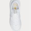 Weiße Ralph Lauren Train 89 Sneakers aus Leder und Oxford für Damen