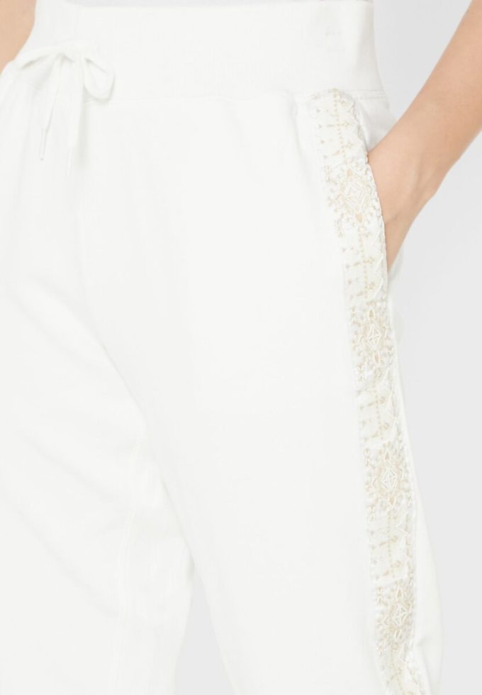 Weiße Strickhose mit hoher Taille von Ralph Lauren für Damen