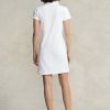 Weißes Ralph Lauren Baumwoll-Netzkleid für Damen